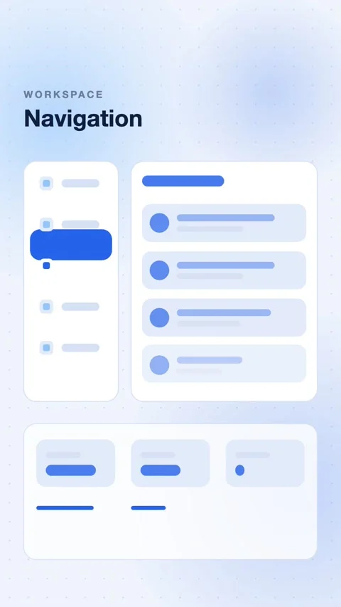 Blue Sidebar Selector Sliding Down A Rail Vertical Animated Background For App Stock Footage 343855180