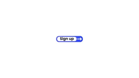 Blue Sign Up Button with Arrow Icon on White Background Keywords: sign up, .. Stock Footage 321997216