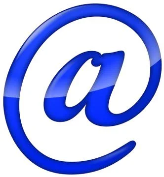 Blue at sign Stock Illustration