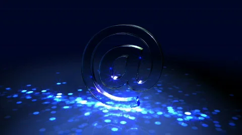 Blue At-Sign - Motion Background 16 (HD) Stock Footage 631150