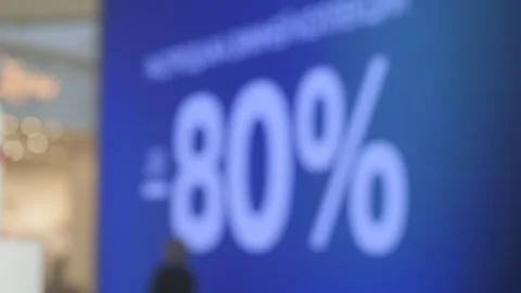 Blue sign with the number 80 on it Stock Footage 303053021