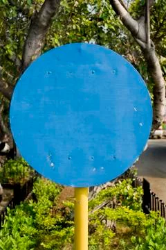 Blue signage Stock-Fotos