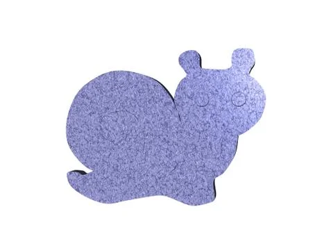Blue silhouette of a snail Stock Illustration