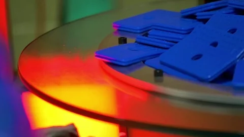 Blue Silicone Molds Close-Up Stock Footage 81607357