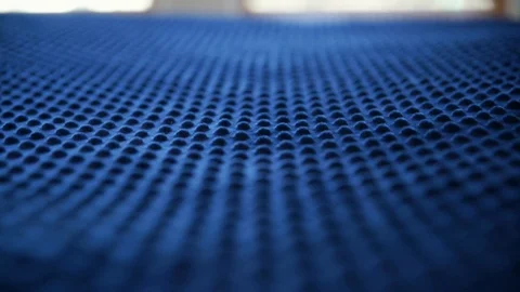 Blue silk fabric, bubble blanket, massaging blanket, bubble fabric. Stock-Footage 106838309