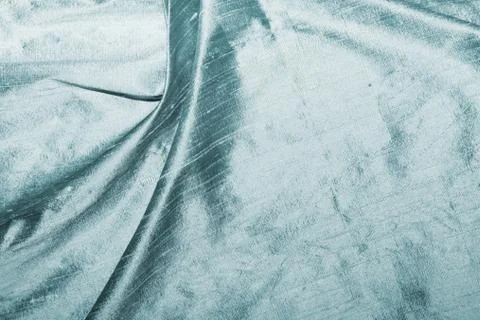 Blue silk fabric Stock Photos