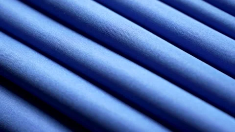 Blue silk fabric texture background, close-up. Luxurious satin fabric texture Stock Footage 295020673