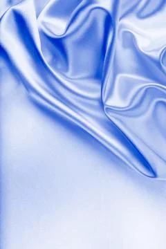 Blue Silk Fabric Texture Stock Photos