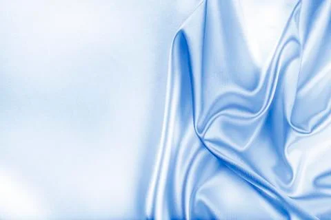 Blue Silk Fabric Texture Stock Photos