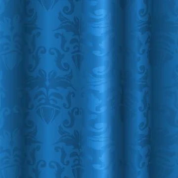 Blue Silk Pattern Stock Illustration