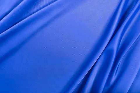 Blue silk satin. Stock Photos