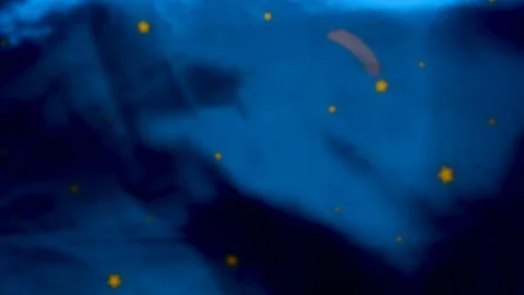 Blue silk scarf blows in the wind in slow motion, background texture Stock Footage 129583213