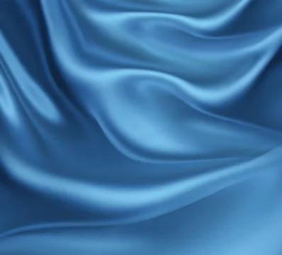 Blue silk waves Stock Illustration