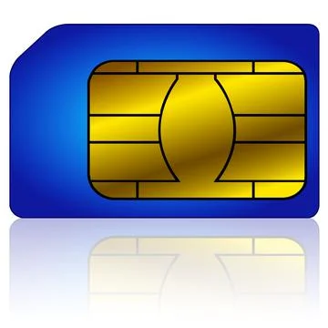 Blue Sim Card Stock Illustration