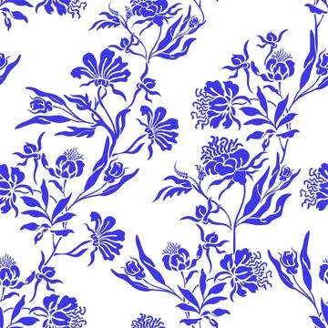 Blue simless seamless white background with randomly distributed blue posi... Stockfoto's