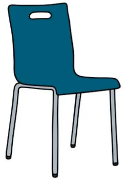 Blue simple chair Stock Illustration