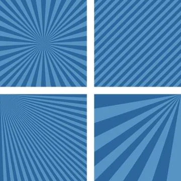 Blue simple striped pattern wallpaper set 스톡 일러스트