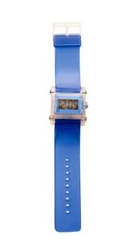 Blue simple translucent silicone watch Foto stock