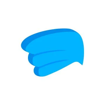 Blue simple wing icon, isometric 3d style Stockillustratie