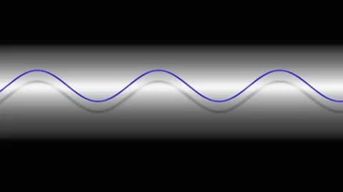 Blue sine wave in seamless motion Stock Footage 204857727