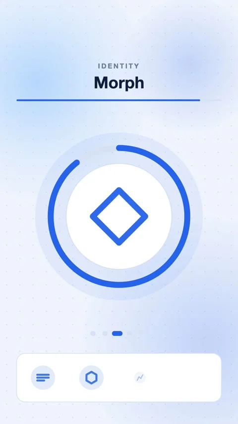 Blue Single Icon Morphing Between Shapes Vertical Animated Background For Stock Footage 343854928