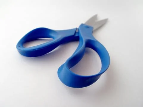 Blue sissors Stock Photos