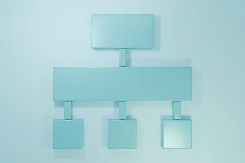 Blue Site map icon isolated on blue background. Minimalism concept. 3D rend.. Illustration