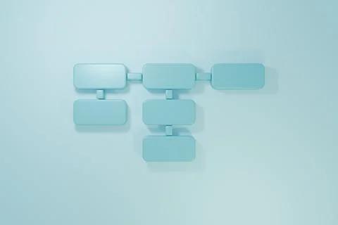 Blue Site map icon isolated on blue background. Minimalism concept. 3D rend.. Illustration