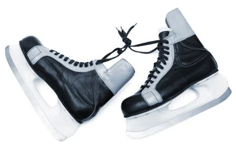 Blue skates Foto stock