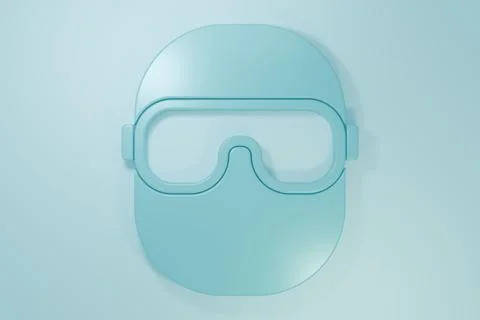 Blue Ski goggles icon isolated on blue background. Extreme sport. Sport equ.. Stock Illustration