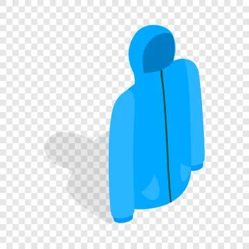 Blue ski jacket isometric icon Illustrazione stock