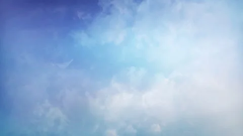 Blue Skies Ahead Clouds Background 4K Loop Stock Footage 256049373