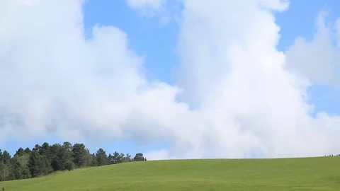 Blue sky above the emerald field Stock-Footage 71548130