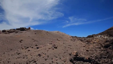 Blue sky above the volcano Teide Tenerife Spain Stock Footage 78684528