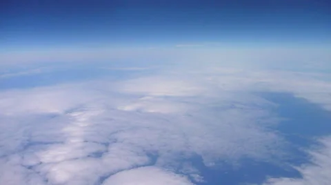 Blue Sky Aerial over Clouds Stock Footage 23314228