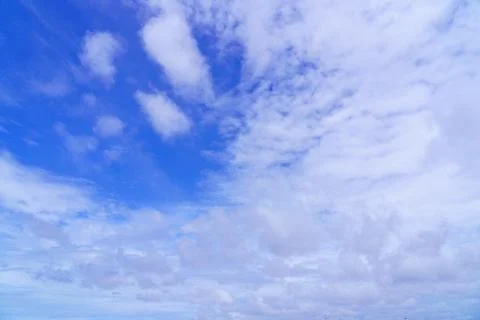Blue sky and cloud background. Stock Photos