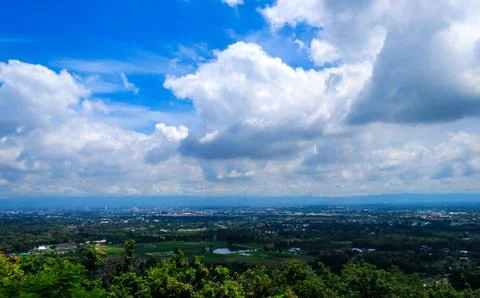 Blue sky and the cloud is moving. Stock Photos