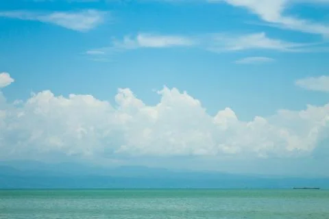 Blue sky and cloud over the Gulf of thailand Stock Photos