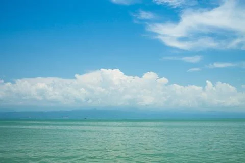 Blue sky and cloud over the Gulf of thailand Stock Photos