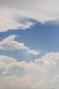 Blue sky and cloud on summer daytime, abstract wallpaper background of sky Stock Photos