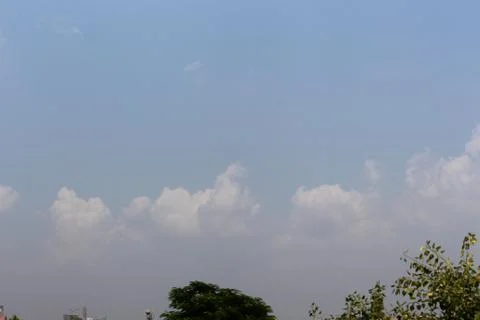 Blue sky and cloud with tree Stock Photos