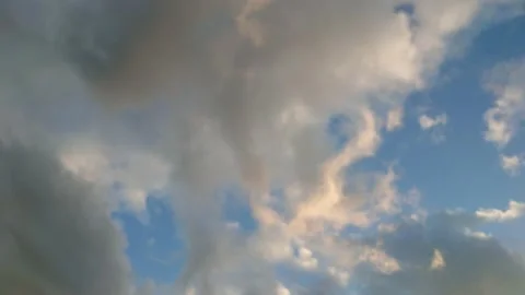 Blue sky and clouds 4K Stock Footage 194964762