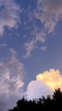Blue sky and clouds after the rain Stock Photos