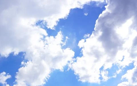 Blue sky and clouds background in europe Stock Photos