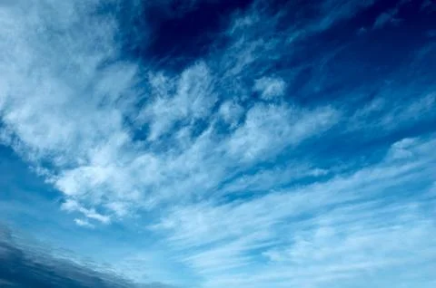 Blue sky and clouds. Background Stock Photos