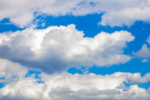 Blue sky and clouds, for background, big clouds Stock Photos