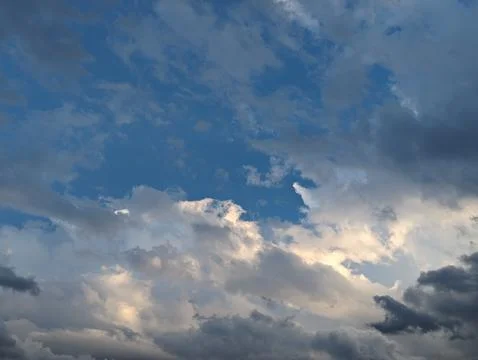 Blue sky and clouds background Stock Photos