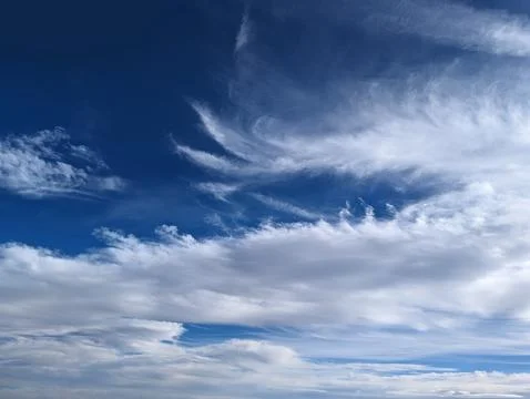 Blue sky and clouds background Stock Photos