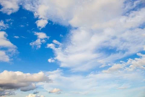 Blue sky and clouds for a background Photos