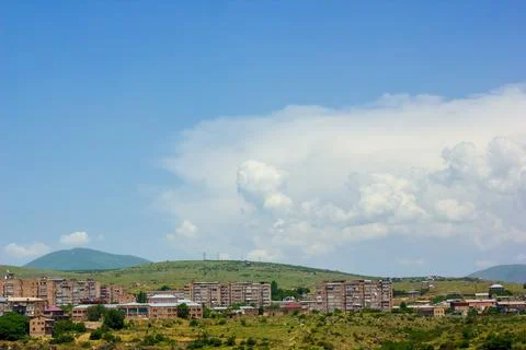 Blue sky and clouds, blue sky with clouds 스톡 사진